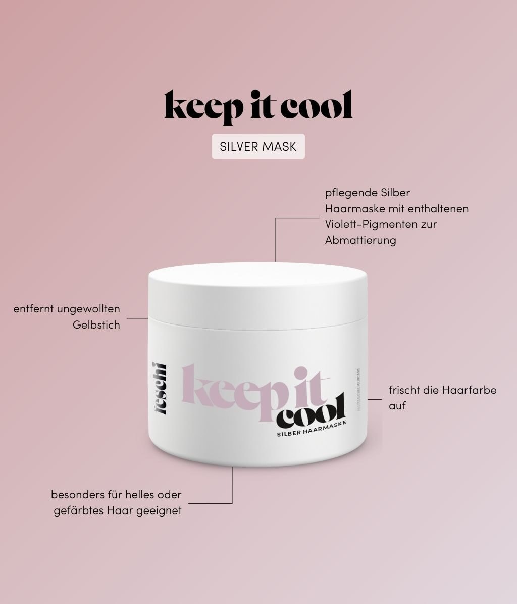 Оттеночная маска Feschi Keep It Cool Silver Mask против желтизны, для осветлённых и седых волос, 100 мл — фото 2