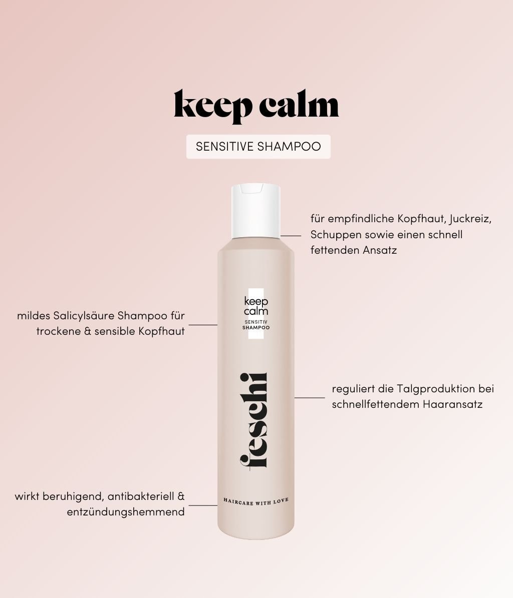 Шампунь Feschi Keep Calm Sensitive успокаивающий, для чувствительной и сухой кожи головы, 200 мл — фото 2