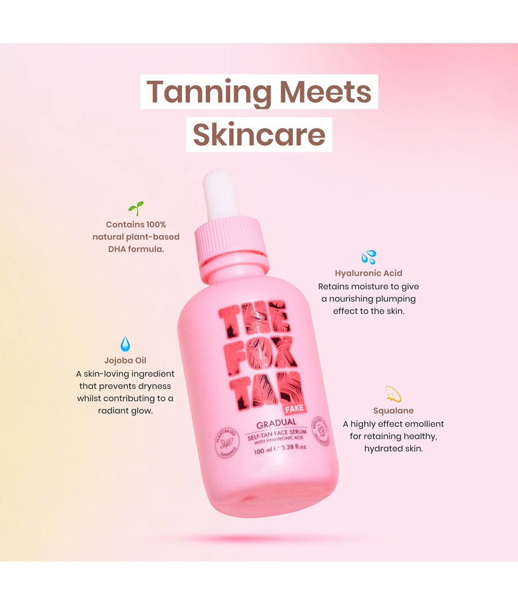 Сыворотка-автозагар для лица The Fox Tan Gradual Self-Tan Face Serum, увлажняющая, 100 мл — фото 6