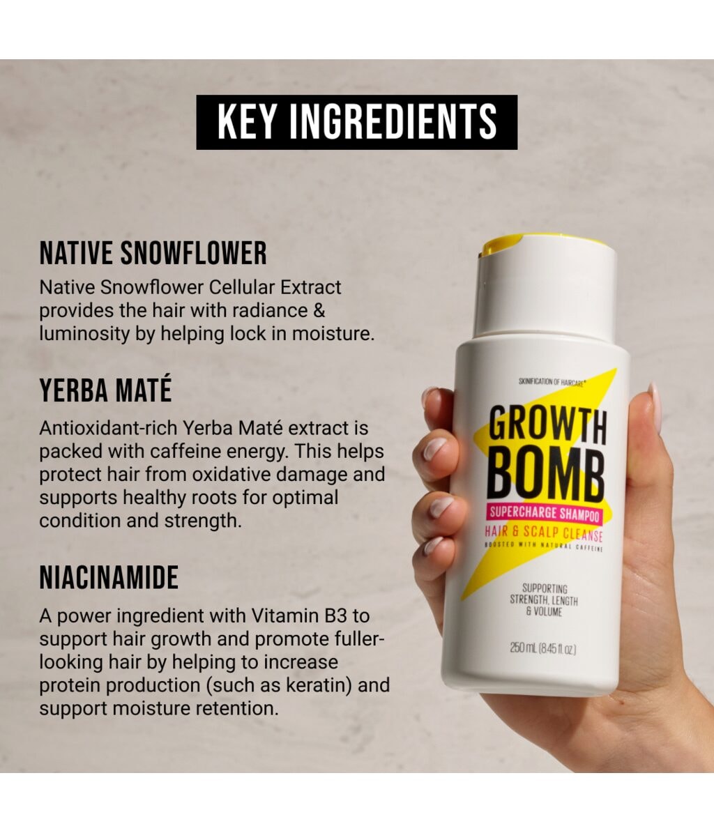 Шампунь Growth Bomb Supercharge для объёма, укрепляющий, 250 мл — фото 4