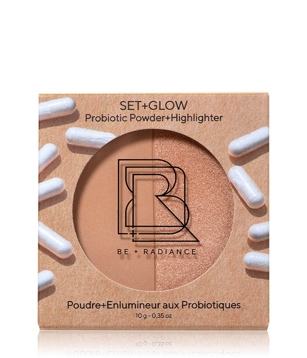 Палетка пудры и хайлайтера Be + Radiance Set + Glow с пробиотиками, оттенок N°08, 10 г — фото 2