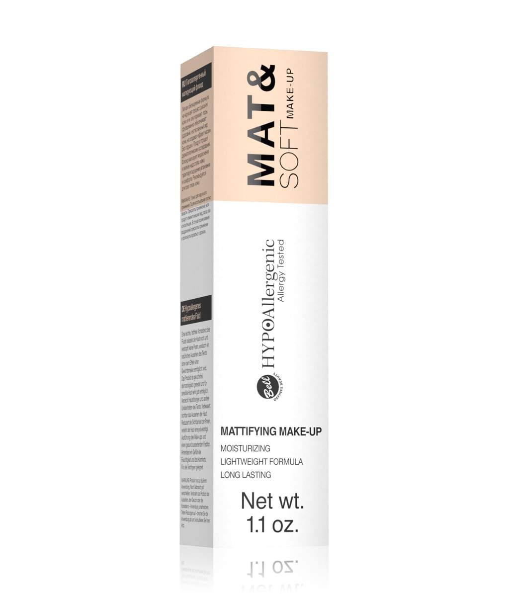 Тональная основа Bell Mat & Soft Make-up матирующая, среднее покрытие, оттенок 04 Golden Beige, 30 г — фото 2