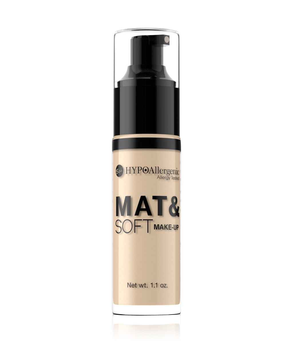 Тональная основа Bell Mat & Soft Make-up матирующая, среднее покрытие, оттенок 04 Golden Beige, 30 г