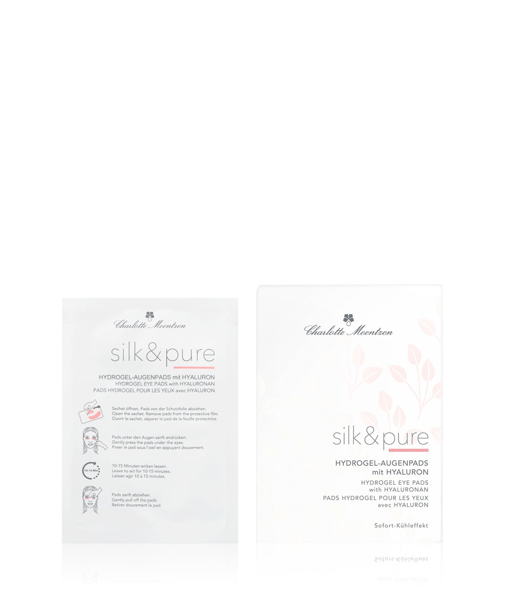 Гидрогелевые патчи для кожи вокруг глаз Charlotte Meentzen Silk & Pure увлажняющие, с гиалуроновой кислотой, 5 шт — фото 2