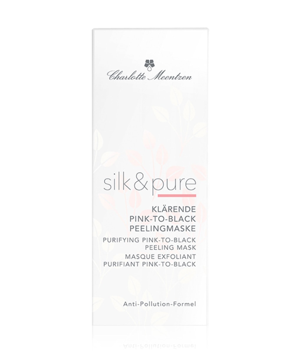 Очищающая маска для лица Charlotte Meentzen Silk & Pure Pink-To-Black с активированным углём, детокс, 50 мл — фото 2