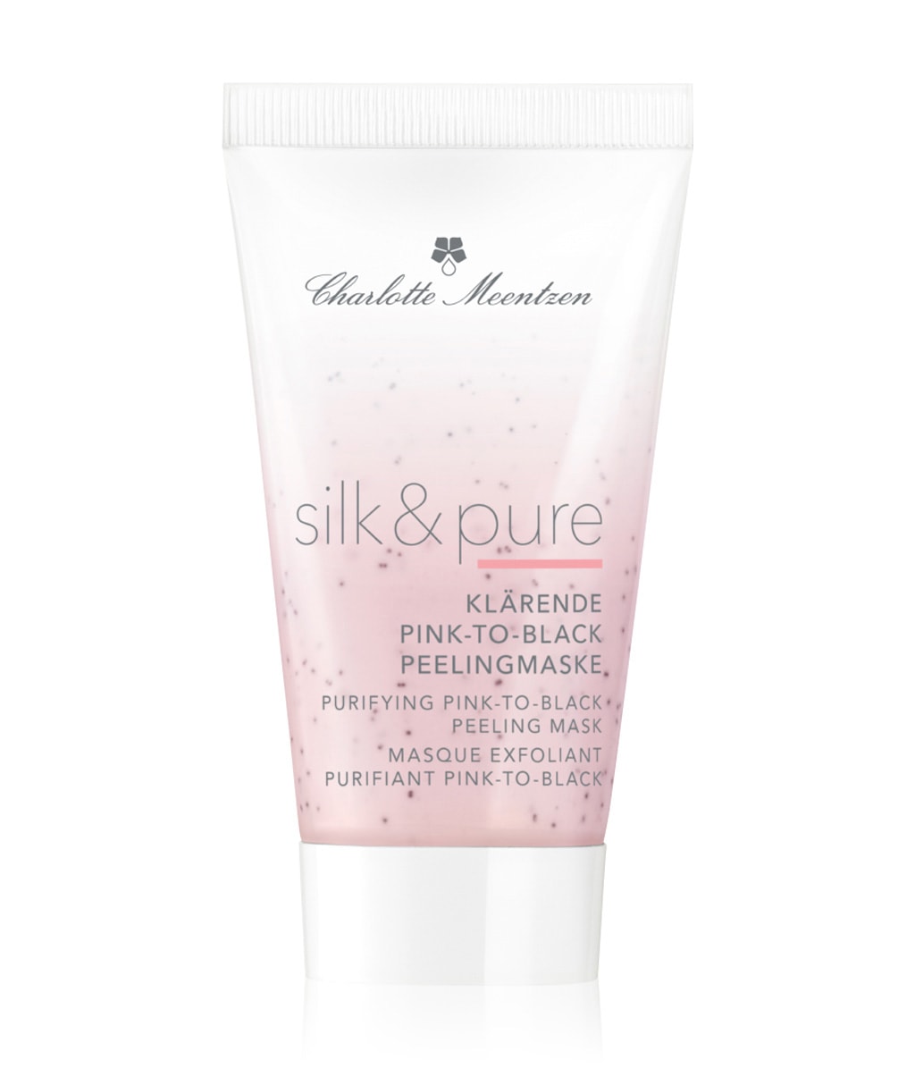 Очищающая маска для лица Charlotte Meentzen Silk & Pure Pink-To-Black с активированным углём, детокс, 50 мл
