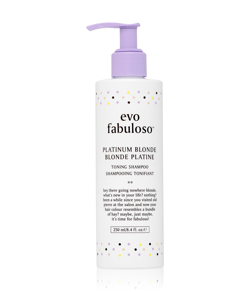 Оттеночный шампунь Evo Fabuloso Platinum Blonde Toning против желтизны, для осветлённых волос, 250 мл