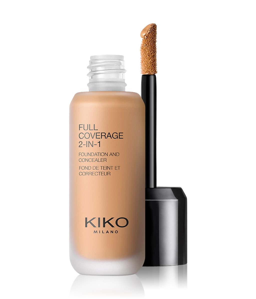 Тональная основа KIKO Milano Full Coverage 2-in-1 стойкая, матовая, оттенок Warm Beige 80, 25 мл