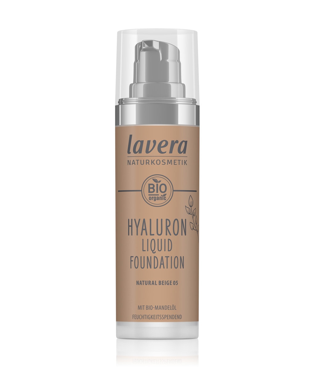Тональный крем Lavera Hyaluron Liquid Foundation, среднее покрытие, естественный финиш, оттенок 05 - Natural Beige