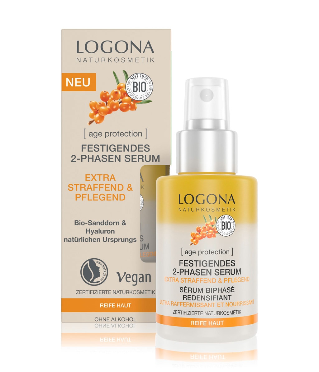 Двухфазная сыворотка для лица Logona Age Protection, увлажняющая, разглаживающая, 30 мл — фото 3