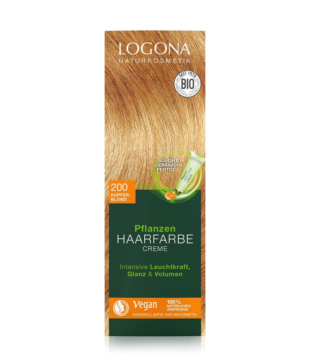 Крем-краска для волос Logona Color Creme, растительная, оттенок медный блонд, 150 мл