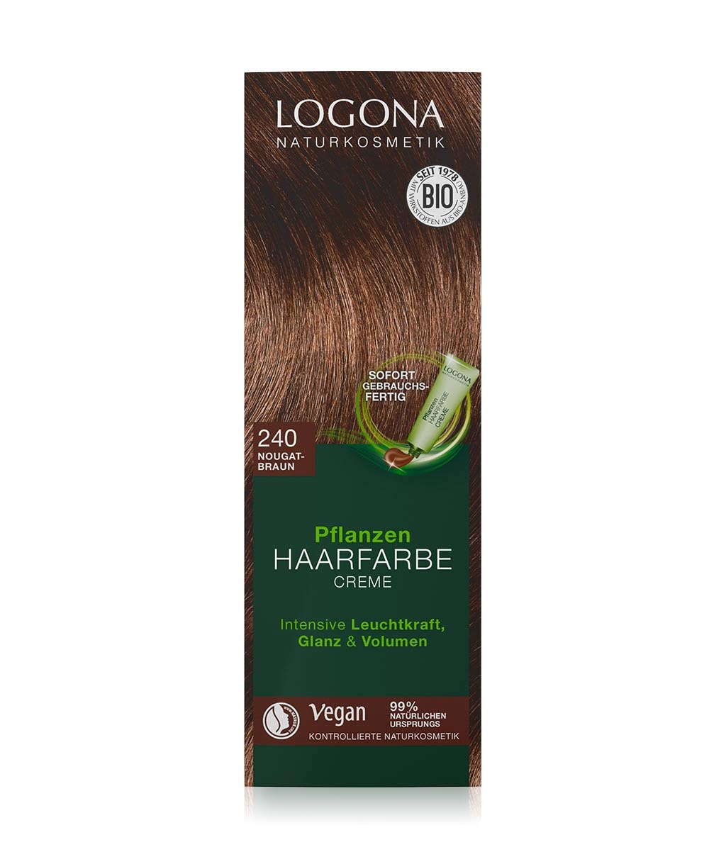 Крем-краска для волос Logona Color Creme, растительная, оттенок нугатовый коричневый, 150 мл