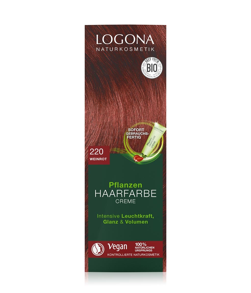 Крем-краска для волос Logona Color Creme, растительная, оттенок бордовый, 150 мл