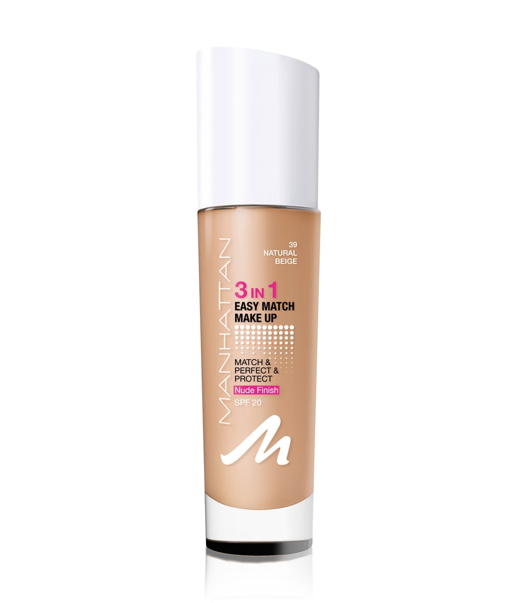 Тональная основа Manhattan Easy Match 3in1 лёгкая, без масел, оттенок 39 - Natural Beige