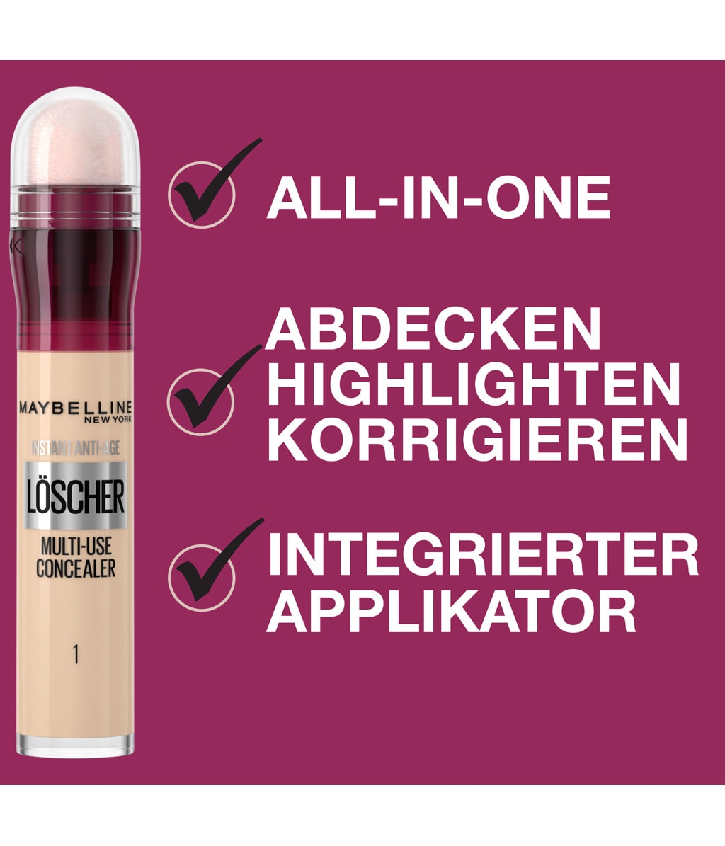 Консилер Maybelline New York Instant Anti-Age Eraser с аппликатором-спонжем, оттенок 10 Caramel, 7 мл — фото 6