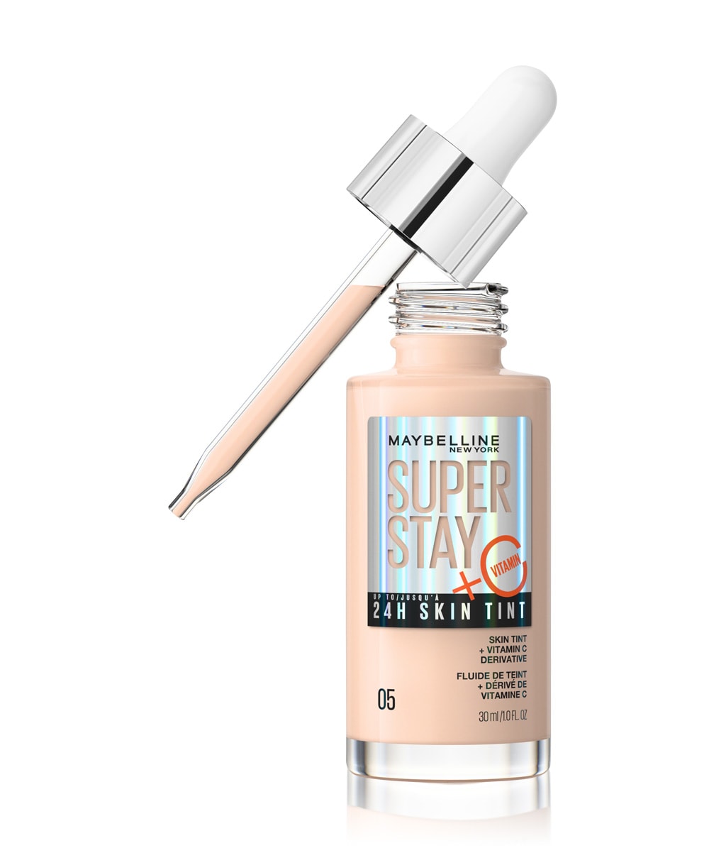 Тональный флюид Maybelline New York Super Stay 24H Skin Tint стойкий, с естественным финишем, оттенок 05 - Light Beige