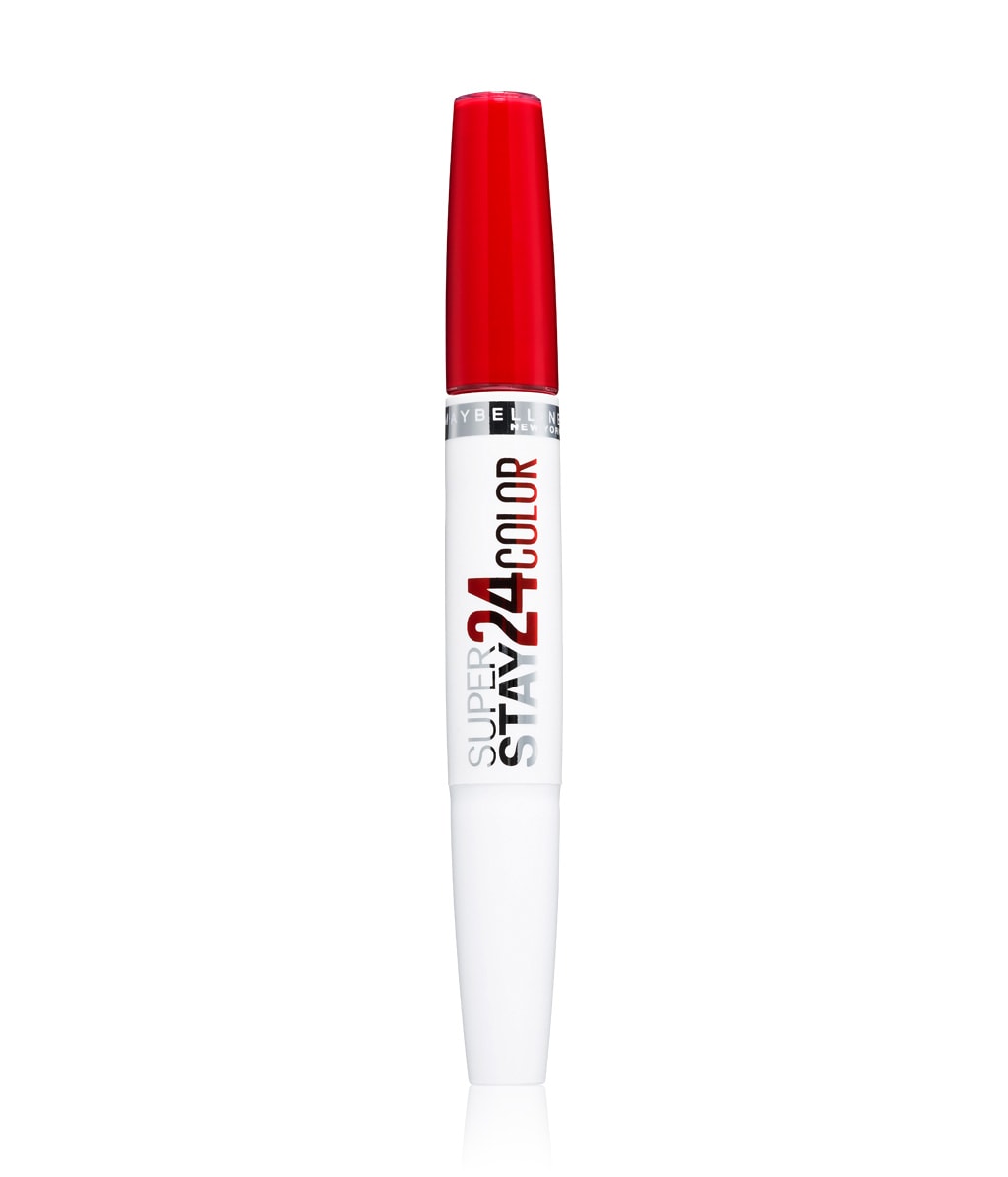 Жидкая помада Maybelline Super Stay 24H Color стойкая, с блеском, оттенок 553 - Steady Red-Y