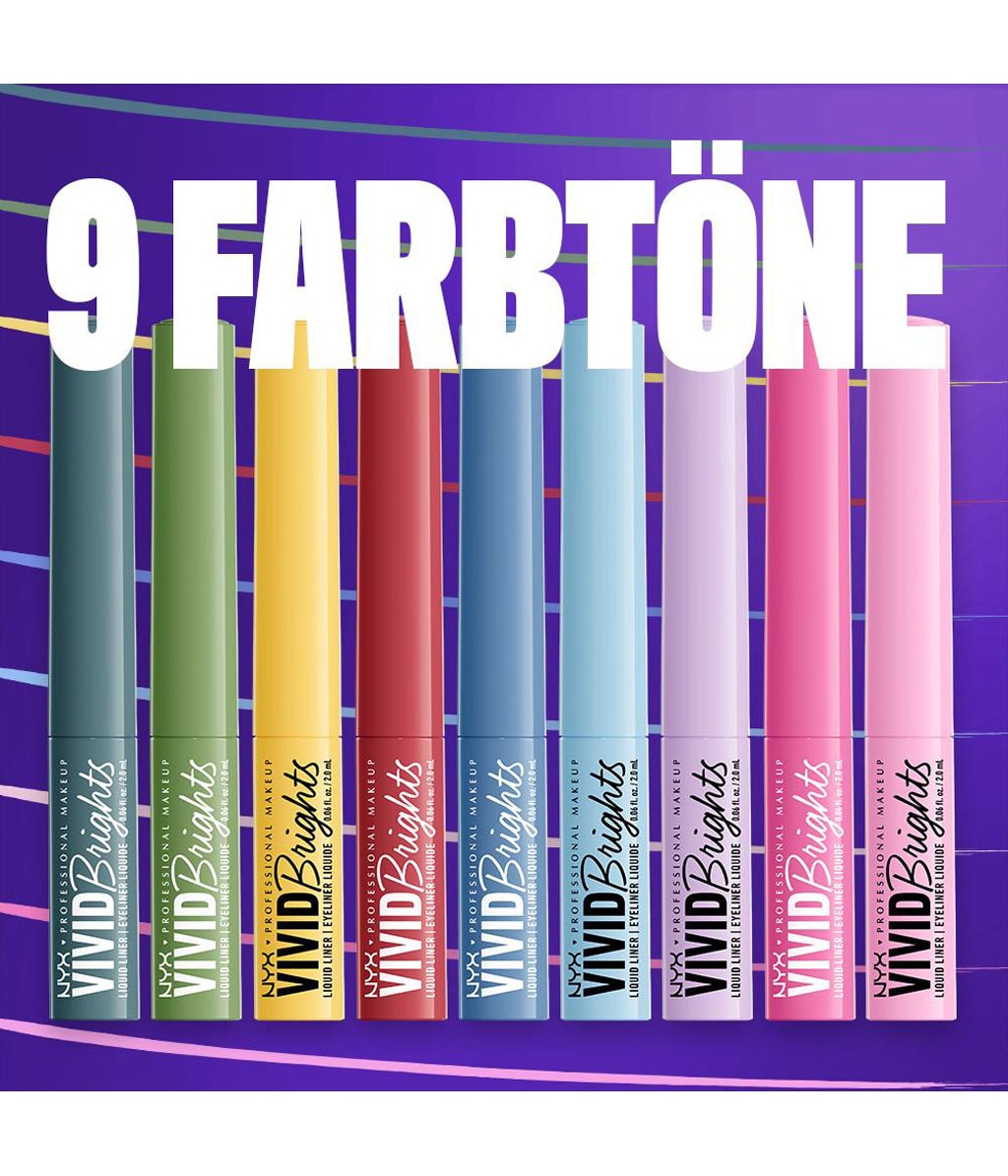 Подводка для глаз NYX Professional Makeup Vivid Brights Liner жидкая, матовая, оттенок 08 Don't Pink Twice, 2 мл — фото 4