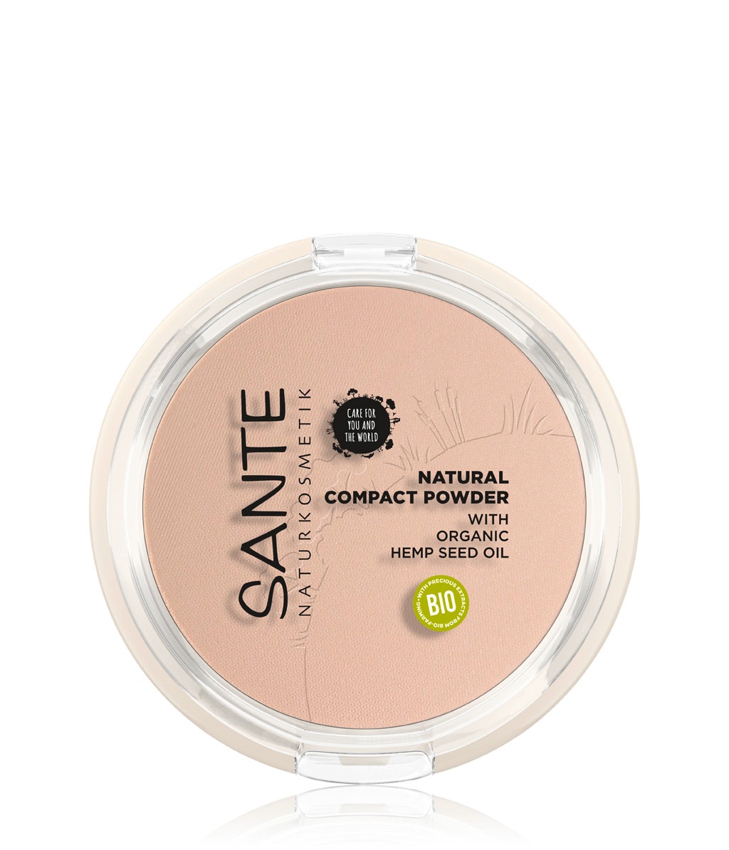 Компактная пудра Sante Natural Compact Powder, матирующая, стойкая, оттенок 01 Cool Ivory, 9 г