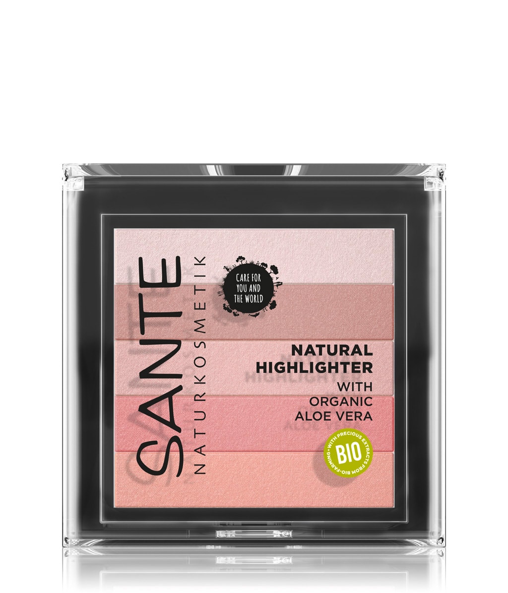 Хайлайтер Sante Natural с алоэ, оттенок 02 Rose, 7 мл