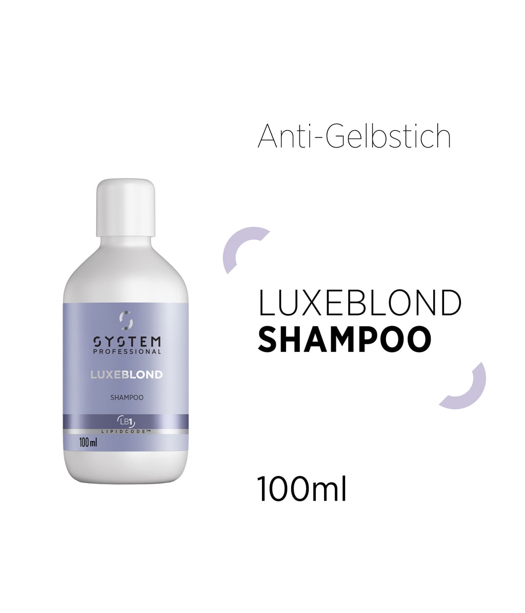 Шампунь System Professional LipidCode LuxeBlond против желтизны, восстанавливающий, 100 мл — фото 2