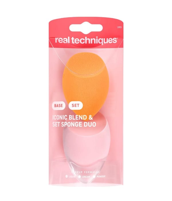 Zdjęcie produktu 1 z 6, Real Techniques Iconic Blend + Set Sponge Duo Gąbka do makijażu