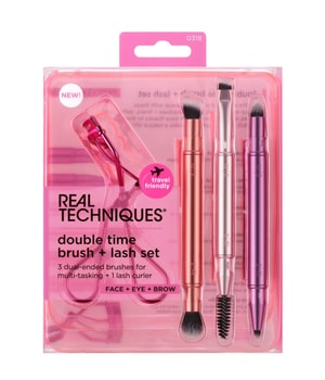 Real Techniques Double Time Brush & Lash Set 4 Stk. Kit pinceaux maquillage 1 art.