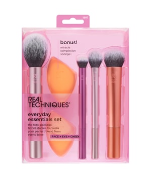 Real Techniques Everyday Essentials Pinsel + Miracle Complexion Sponge Børstesæt
