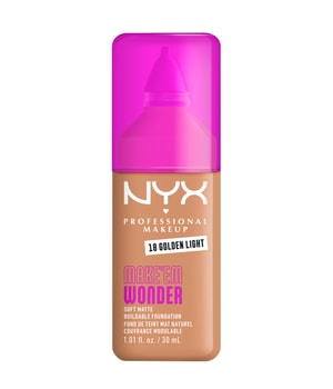 NYX Professional Makeup Make 'EM Wonder Soft Matte Flüssige Foundation · 30 ml · Hellbraun