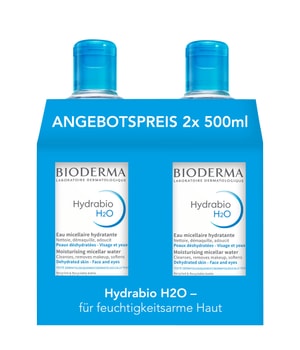 Bioderma Hydrabio H2O - Micellarvand, fugtgivende til tør hud - duo pack Makeupfjerner