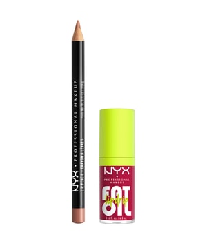 NYX Professional Makeup Slim Lip Pencil + Fat Oil Lip Drip Zestaw do makijażu ust 1 szt. Nr. 810/05 - Natural/Newsfeed