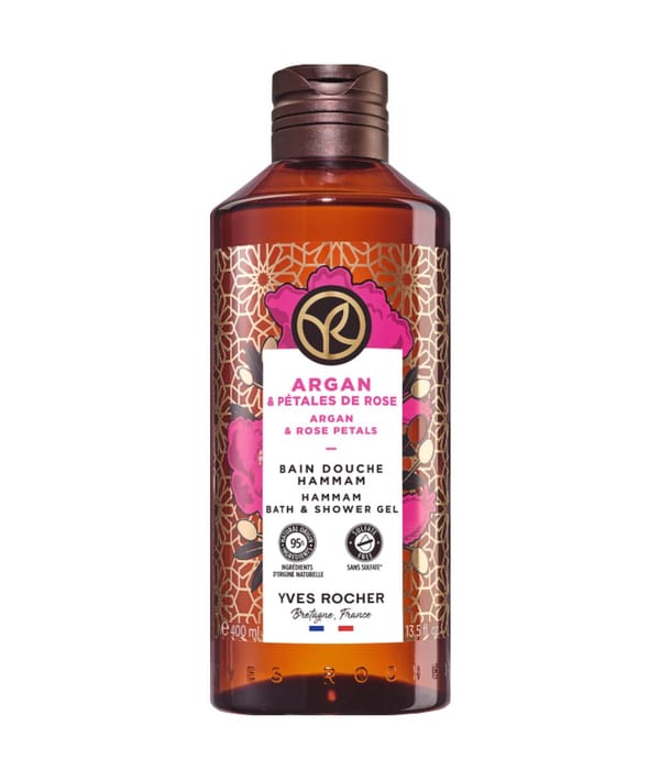 Zdjęcie produktu 1 z 6, Yves Rocher Hammam olejek arganowy & płatki róży Żel pod prysznic