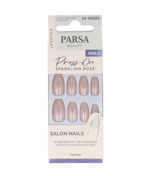Parsa Beauty Press on-Kunstnägel, Sparkling Rosé, 24 Stk. Faux ongles 24 art.