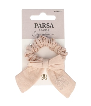 PARSA Beauty Scrunchie mit Schleife, Beige Hårelastik