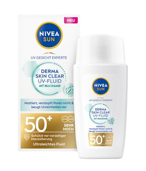 NIVEA SUN UV Gesicht Experte Derma Skin Clear UV-Fluid LSF 50+ Żel do opalania 40 ml