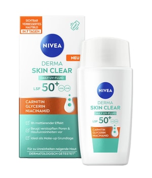 NIVEA Derma Skin Clear Daily UV Fluid LSF 50+ Solkräm