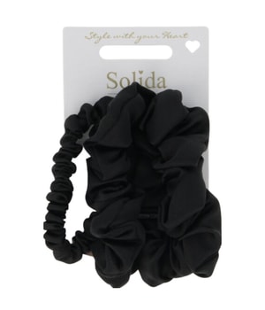 Solida Scrunchie Set schwarz Hårelastik