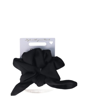 Solida Scrunchie med sløjfe, sort Hårelastik