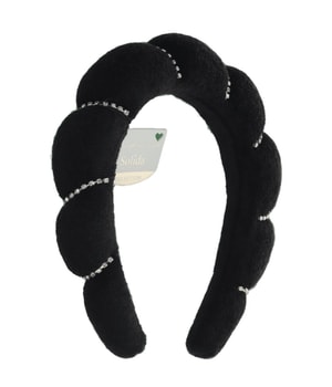 Solida Haarreif Frottee mit Strass, schwarz Diadem