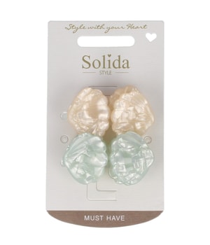 Solida Solida Haarklammer snäckor, beige och blå Hårklämmor
