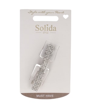 Solida Patenthårspænde sølv strass 6 cm Hårnåle