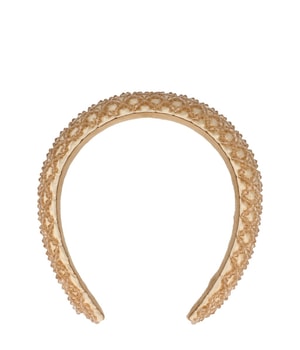Solida Haarreif gepolstert Strasssteine gold Diadem
