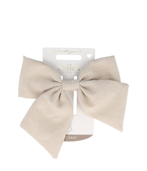Solida Patentspange Schleife beige Hiuspinnit