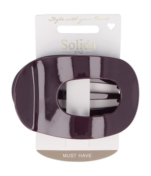 Solida Haarklammer flach Acryl bordeaux Hiuspinnit