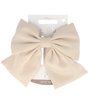 Solida Patentspange Schleife beige Hiuspinnit
