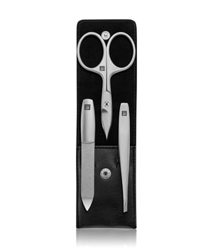 Zwilling Premium manikuresæt - 3 dele med kombi-neglesaks i læder, i sort Manicuresæt