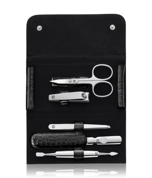 Zwilling Classic manikyrset 5 delar med nagelklippare, läder, svart Manikyrset