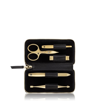 Zwilling Premium maniküre-sæt - 5 dele med kompakt-negleklipper i læder, i sort Manicuresæt