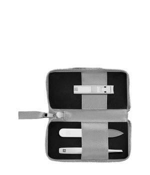 Zwilling Set manucure pédicure 3 pièces avec Coupe-ongles Compact, vegan, gris Coffret soins des ongles Unisexe