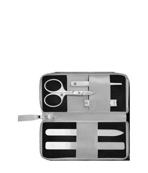 Zwilling Set de soin des ongles manucure pédicure 5 pièces avec ciseaux à ongles vegan argenté Coffret soins des ongles Unisexe